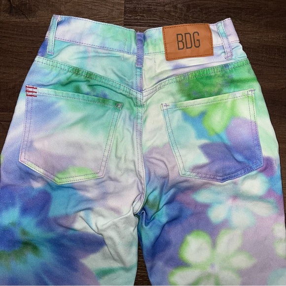 Urban Outfitters BDG Floral Tie Dye High Waisted Jeans - Picture 9 of 9